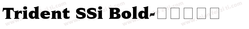 Trident SSi Bold字体转换